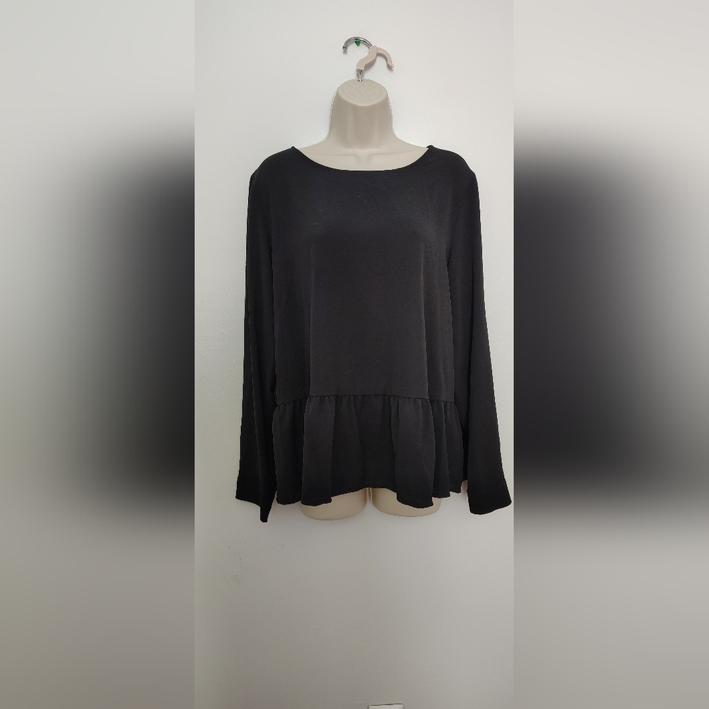 Apt. 9 Black Peplum Blouse